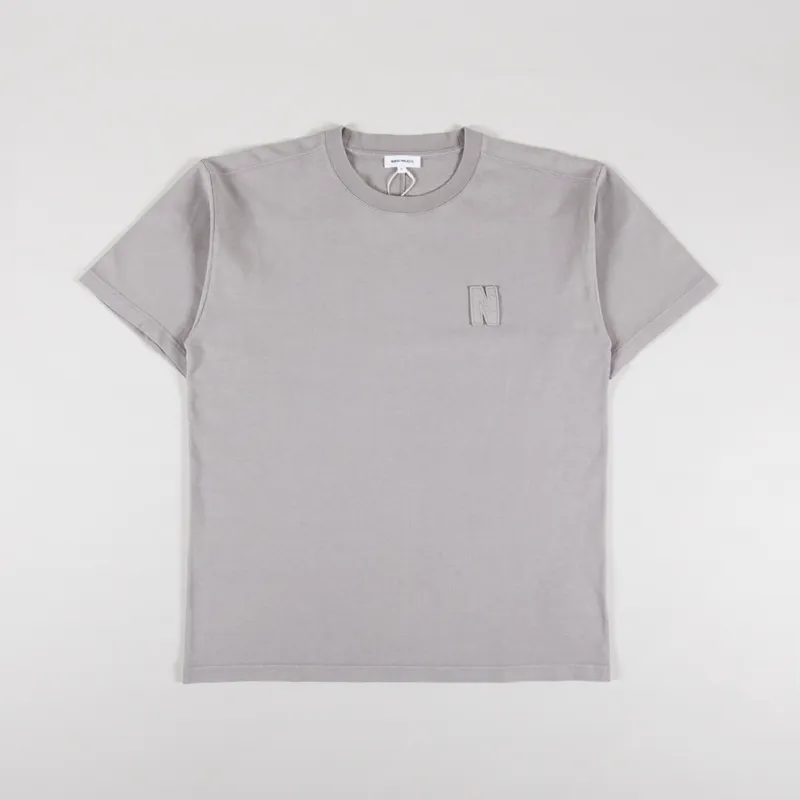 Norse Projects Simon Loose N Logo T Shirt Weather Grey