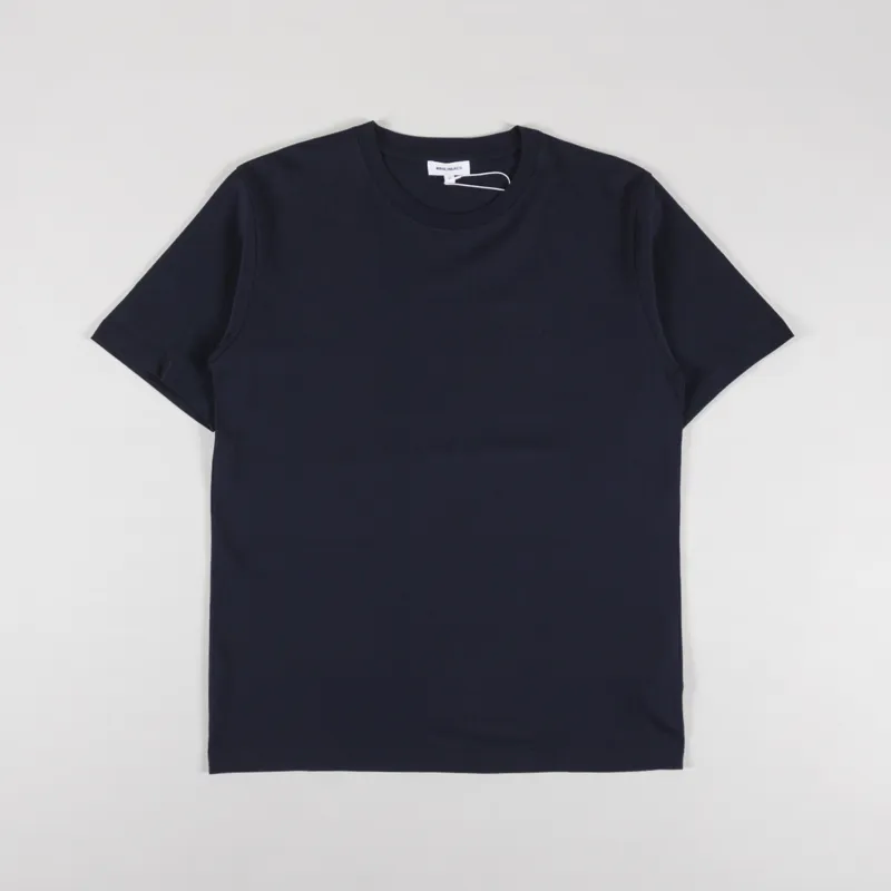 Norse Projects Johannes Organic Norse Logo T Shirt Dark Navy