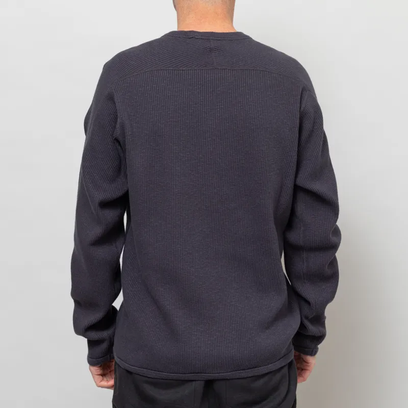 Norse Projects Eske Military Rib Long Sleeve T Shirt Graphite-3