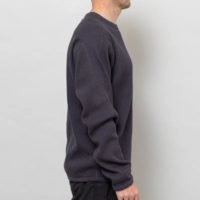 Norse Projects Eske Military Rib Long Sleeve T Shirt Graphite-4