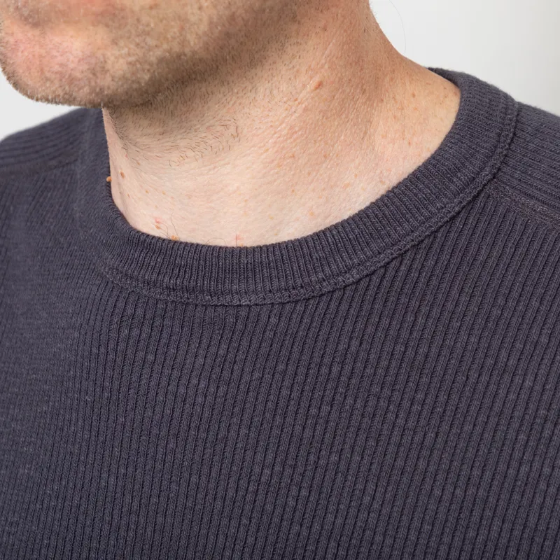 Norse Projects Eske Military Rib Long Sleeve T Shirt Graphite-5