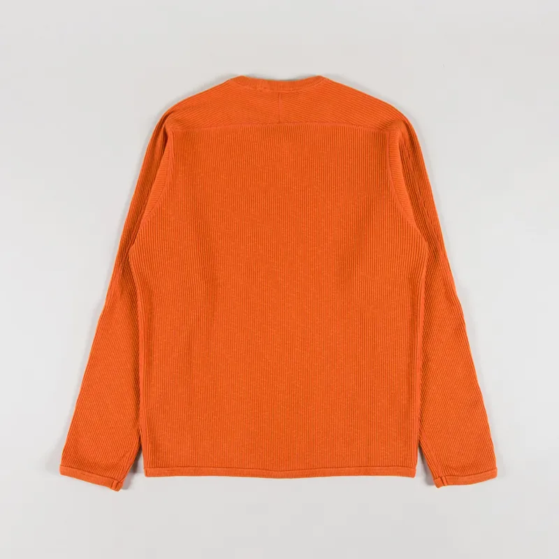 Norse Projects Eske Military Rib Long Sleeve T Shirt Golden Orange-1