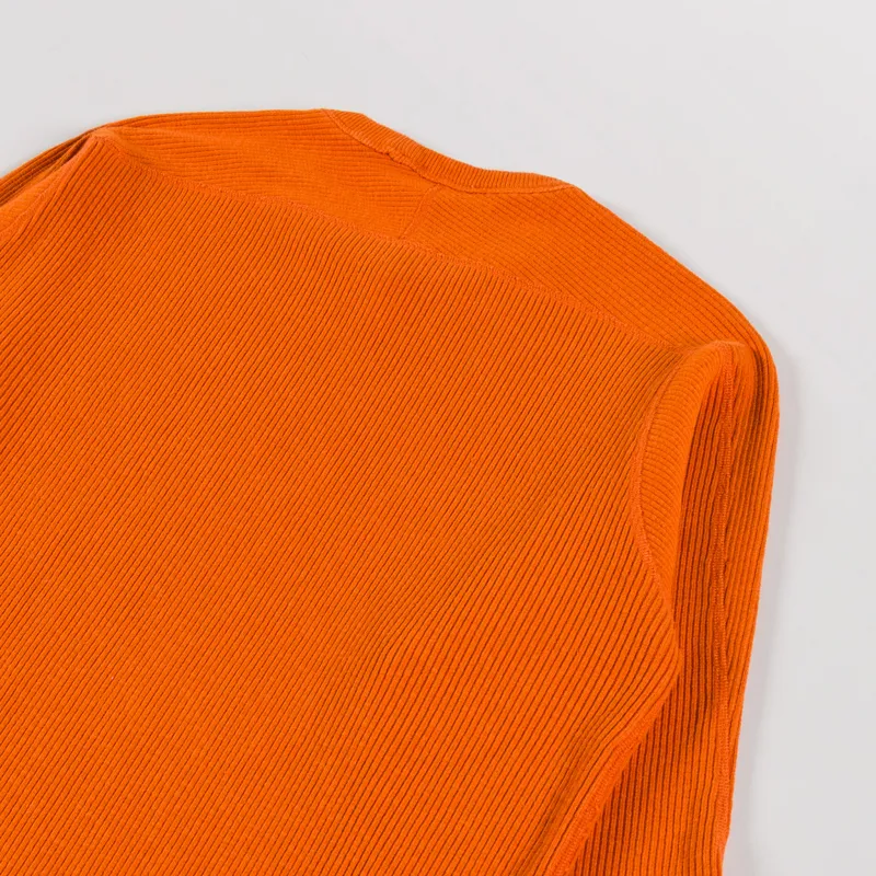 Norse Projects Eske Military Rib Long Sleeve T Shirt Golden Orange-3