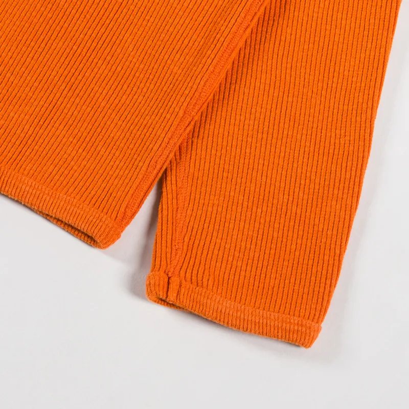 Norse Projects Eske Military Rib Long Sleeve T Shirt Golden Orange-6