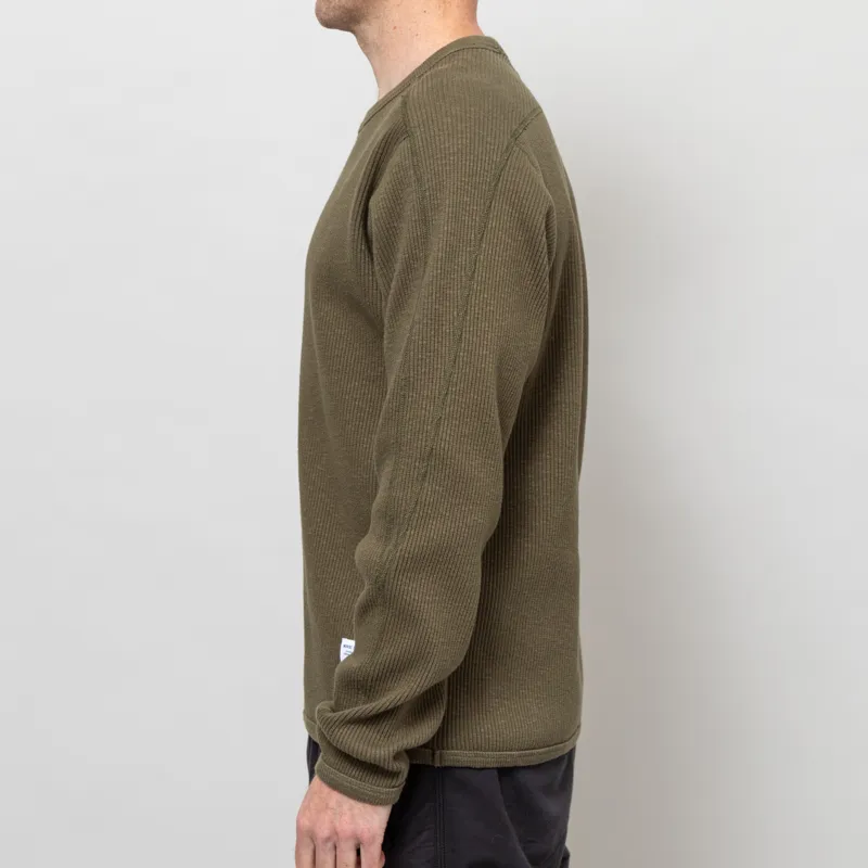 Norse Projects Eske Military Rib Long Sleeve T Shirt Olive Night-2