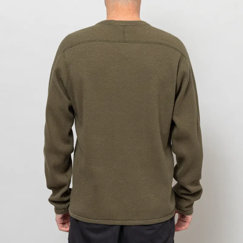 Norse Projects Eske Military Rib Long Sleeve T Shirt Olive Night-3