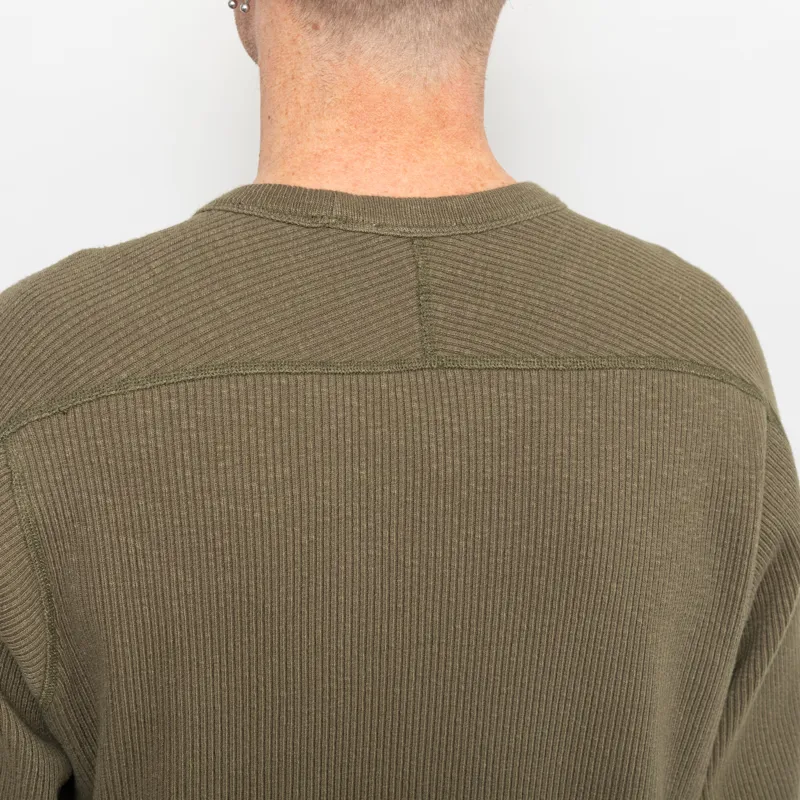 Norse Projects Eske Military Rib Long Sleeve T Shirt Olive Night-6