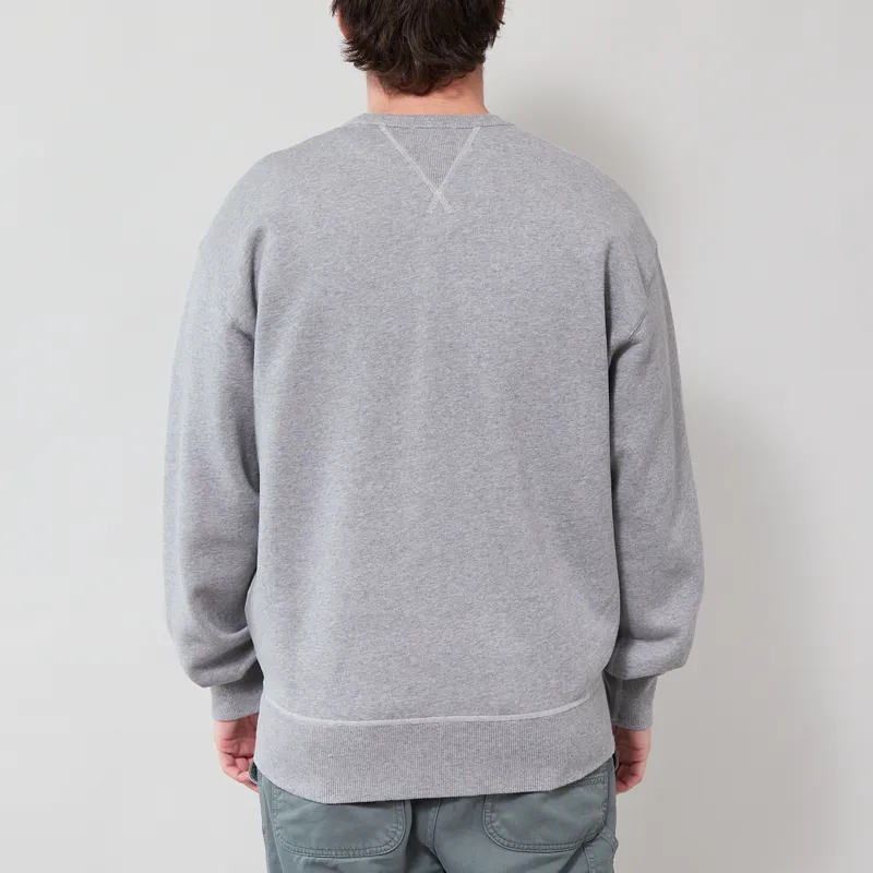 Norse Projects Gilja Brushed Diagonal Cotton Sweatshirt Grey Melange-2