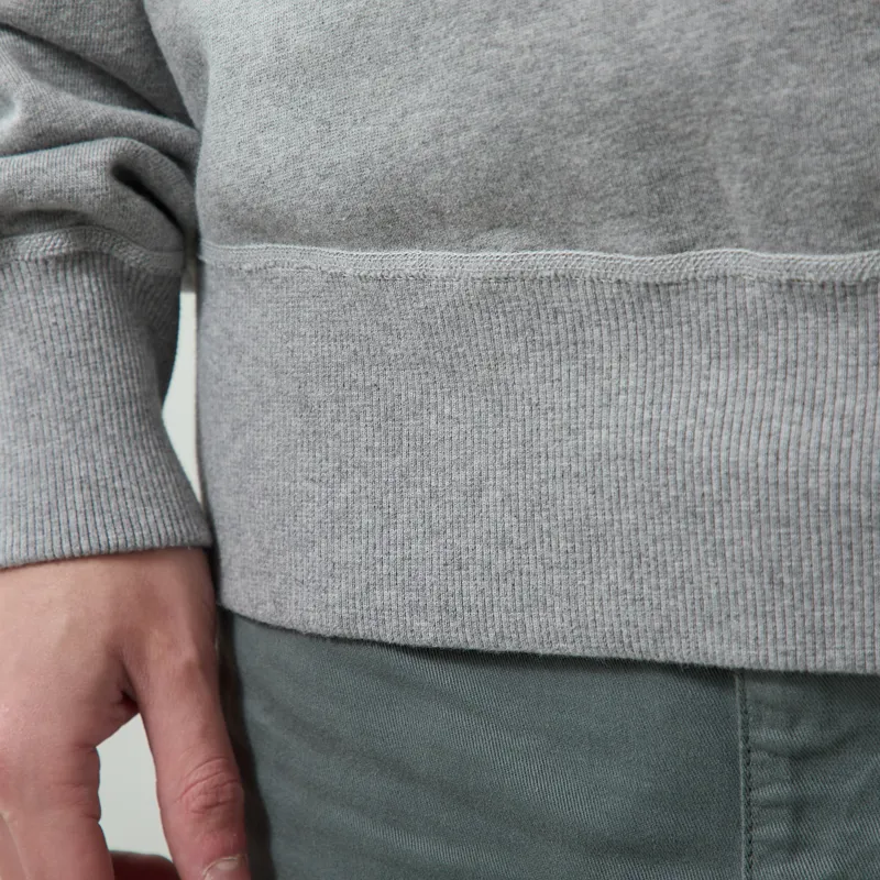 Norse Projects Gilja Brushed Diagonal Cotton Sweatshirt Grey Melange-7