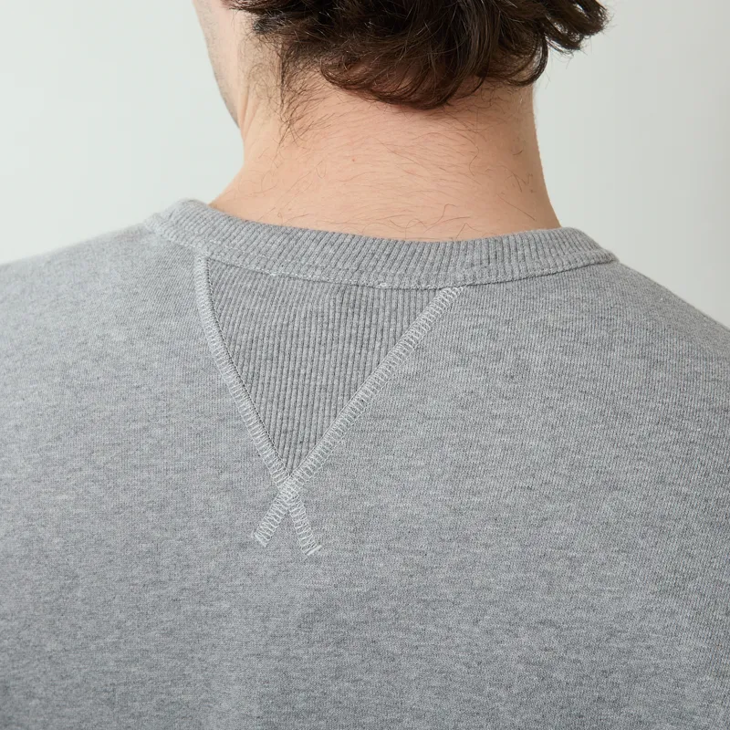Norse Projects Gilja Brushed Diagonal Cotton Sweatshirt Grey Melange-4