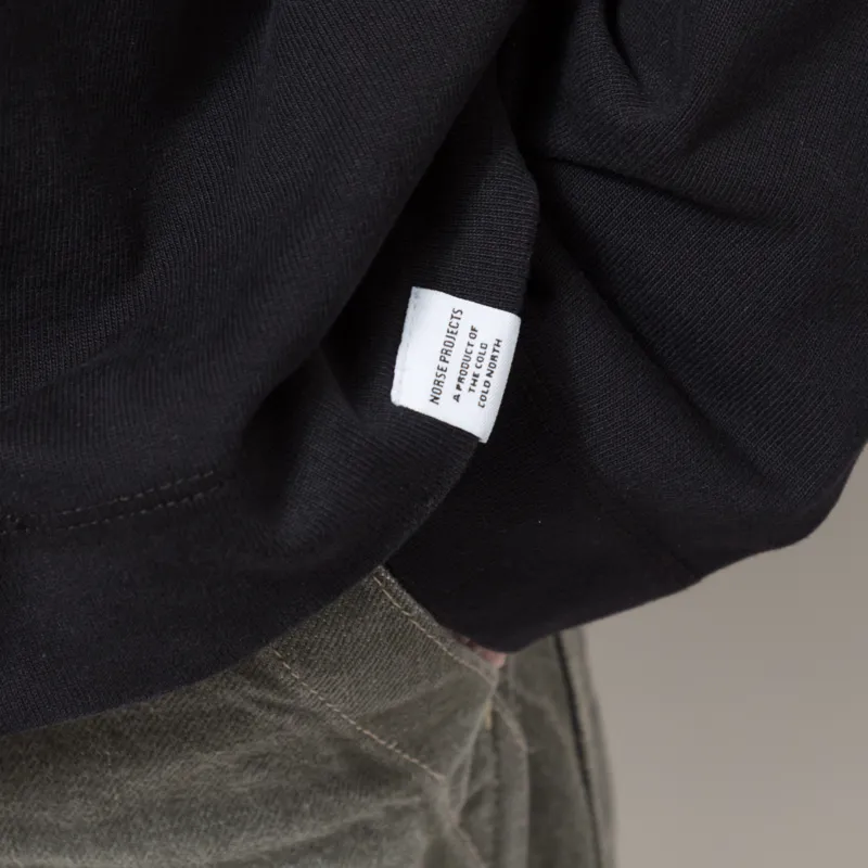 Norse Projects Isefjord Compact Cotton T Shirt Black-4