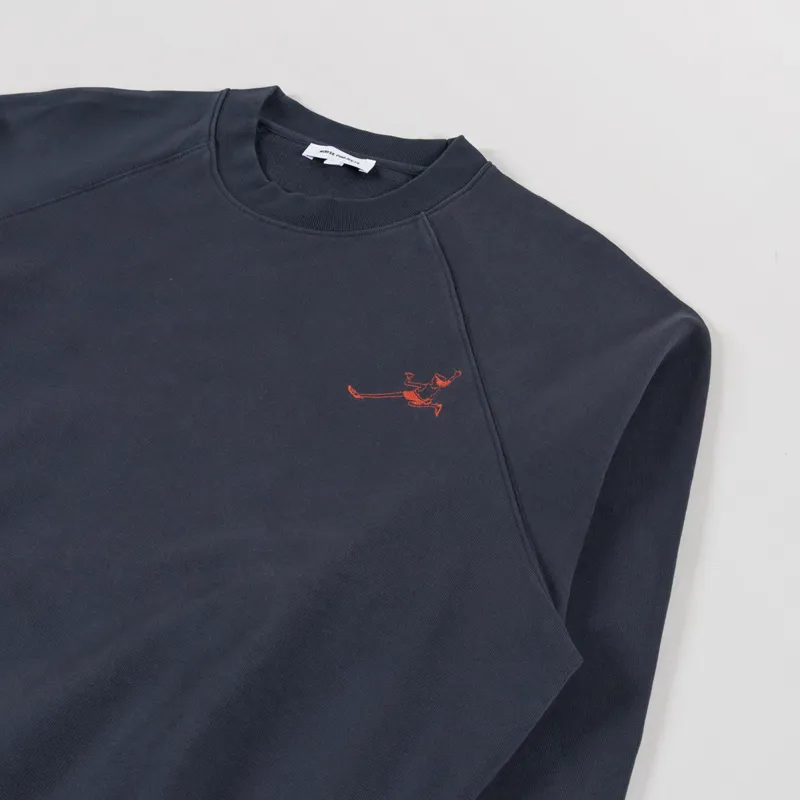 Norse Projects x Daniel Frost Loopback Raglan Sweat Graphite-2