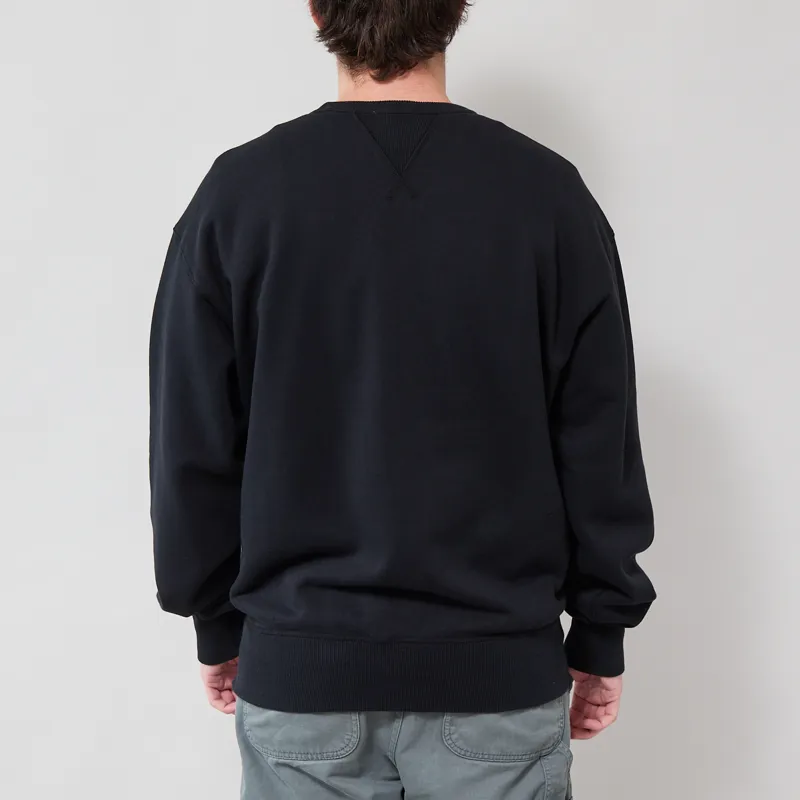 Norse Projects Gilja Brushed Diagonal Cotton Sweatshirt Black-2