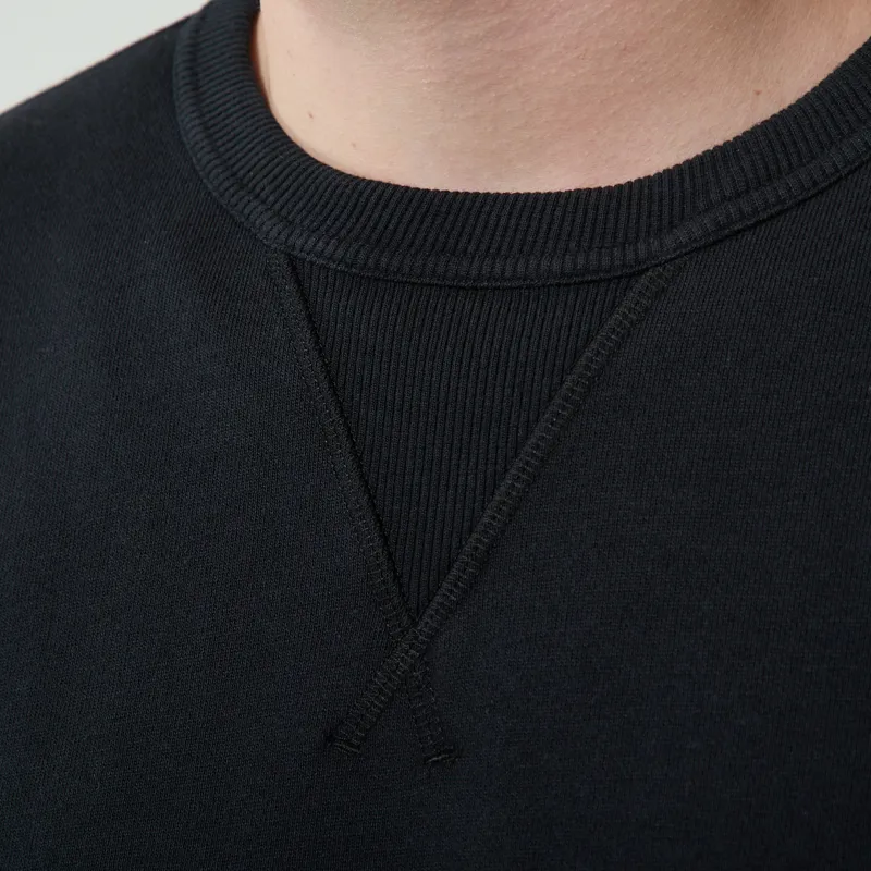Norse Projects Gilja Brushed Diagonal Cotton Sweatshirt Black-5