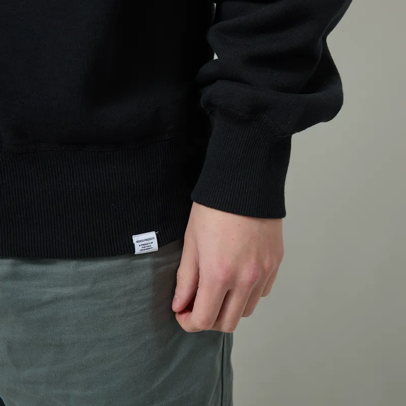 Norse Projects Gilja Brushed Diagonal Cotton Sweatshirt Black-6