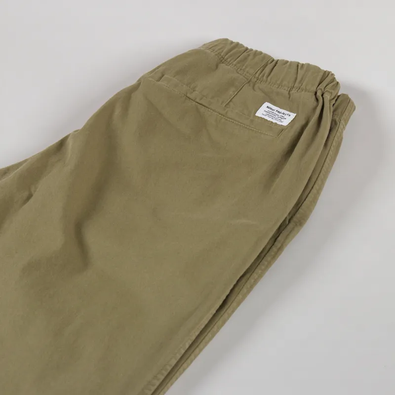 Norse Projects Ezra Relaxed Organic Stretch Twill Trousers Moss Green-3