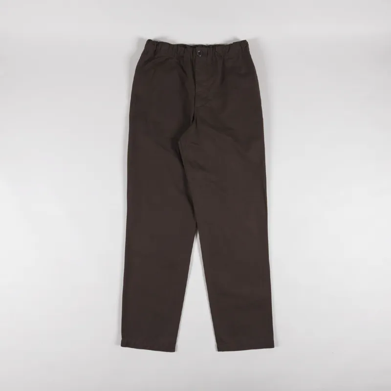 Norse Projects Ezra Regular Mineral Dyed Fine Twill Trousers Espresso