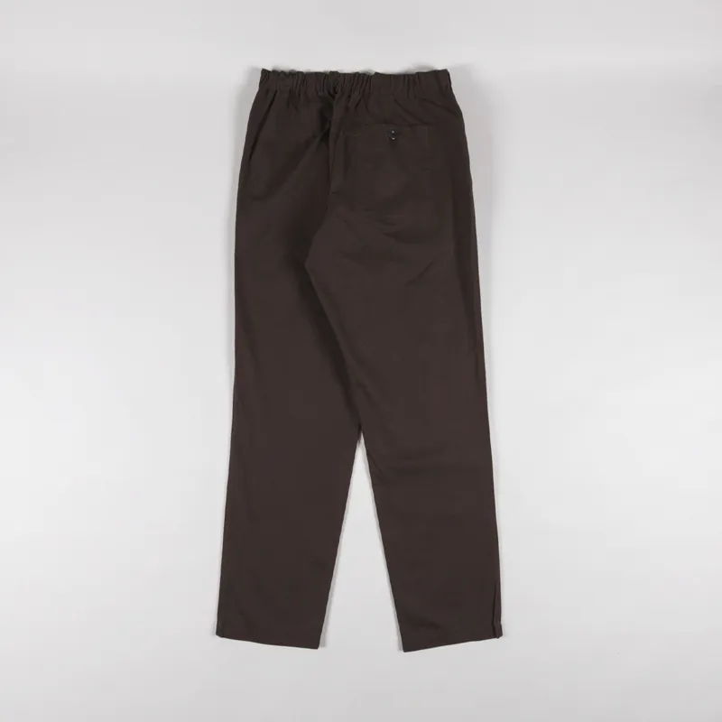 Norse Projects Ezra Regular Mineral Dyed Fine Twill Trousers Espresso-1
