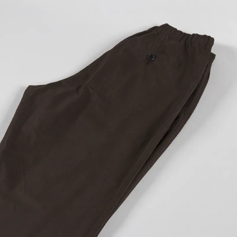 Norse Projects Ezra Regular Mineral Dyed Fine Twill Trousers Espresso-3