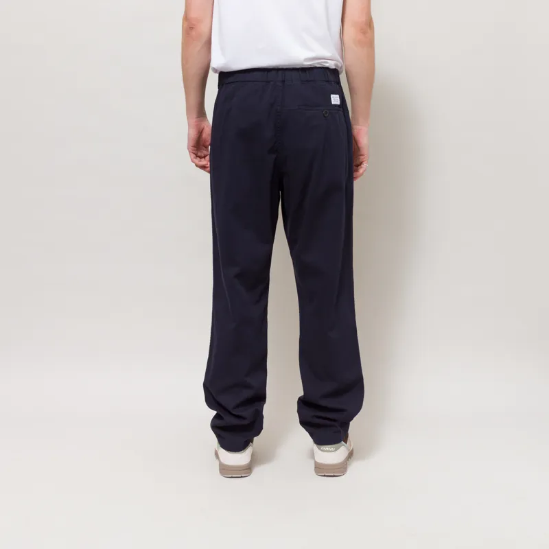 Norse Projects Trysil Regular Organic Stretch Twill Trousers Dark Navy-2