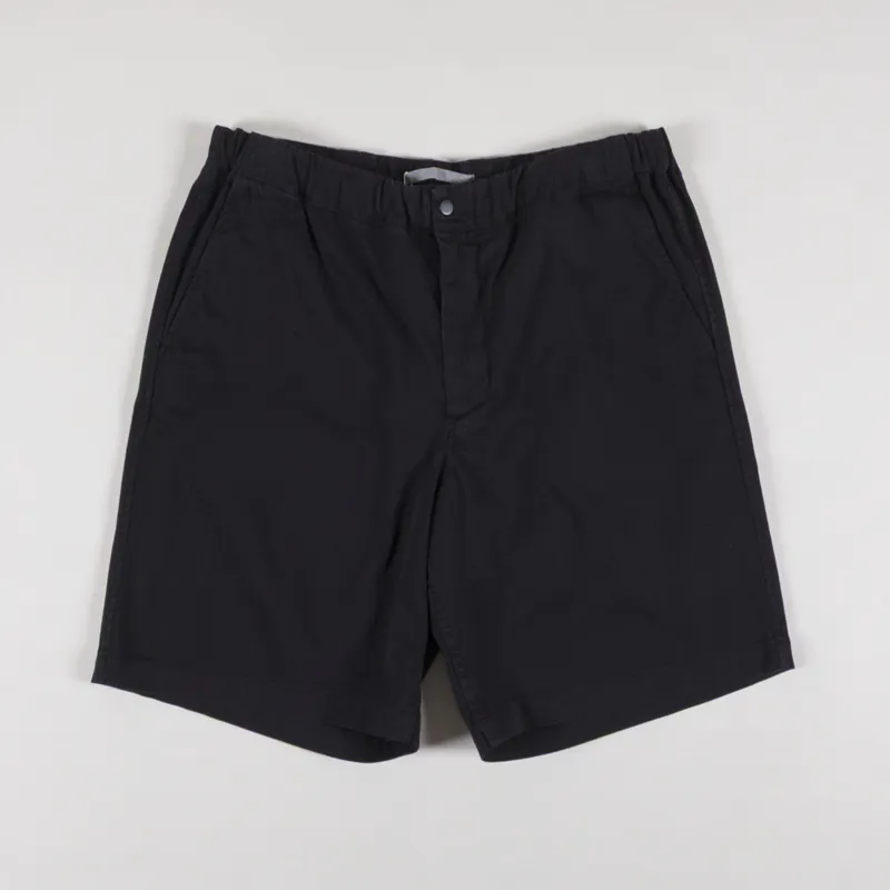 Norse Projects Ezra Relaxed Organic Stretch Twill Shorts Black