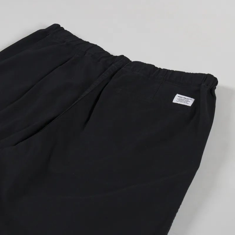 Norse Projects Ezra Relaxed Organic Stretch Twill Shorts Black-3
