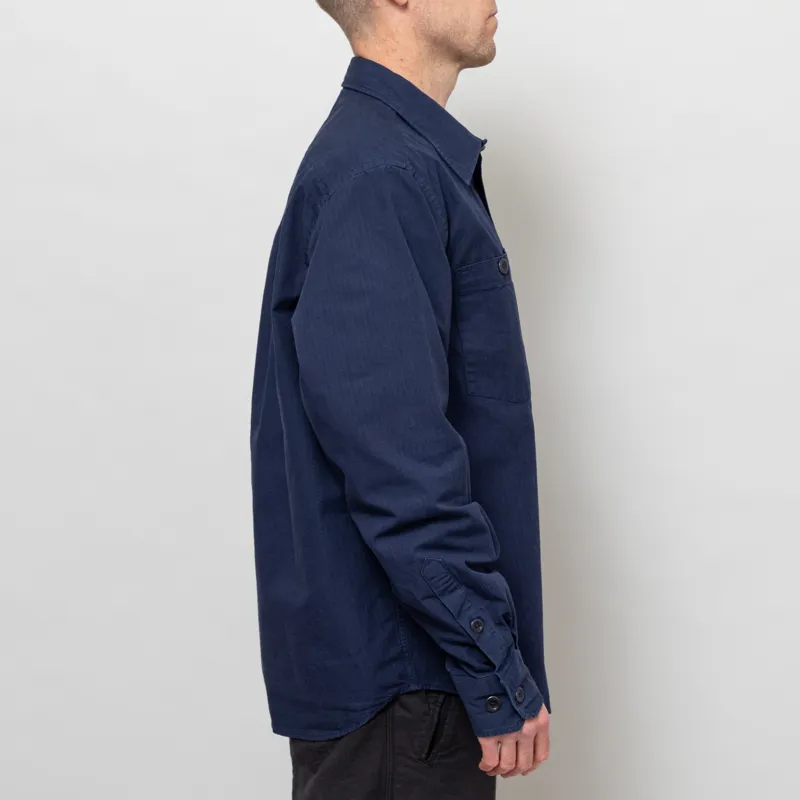 Norse Projects Algot Cotton Ripstop Relaxed Shirt Workwear Blue-4