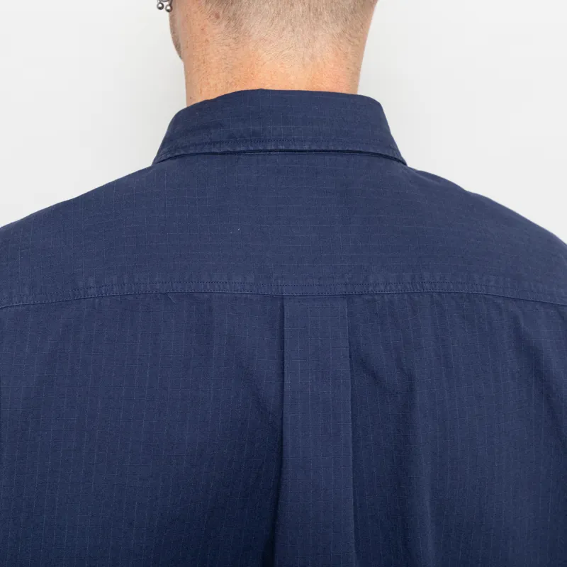 Norse Projects Algot Cotton Ripstop Relaxed Shirt Workwear Blue-6