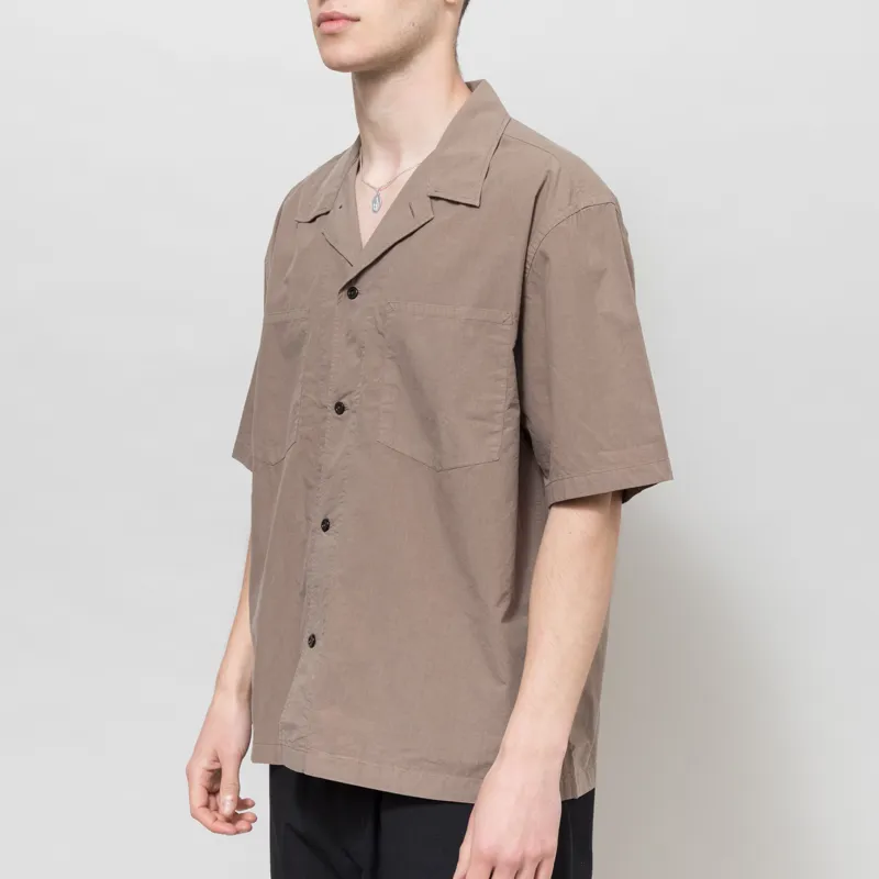 Norse Projects Mols Tencel Shirt Walnut-1