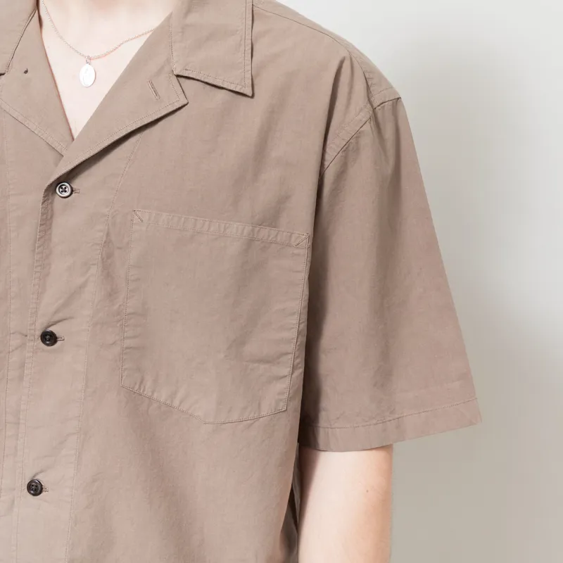 Norse Projects Mols Tencel Shirt Walnut-4
