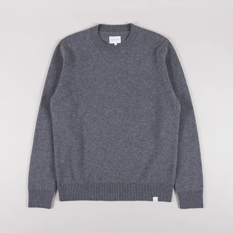 Norse Projects Standard Merino Lambswool Sweater Grey Melange