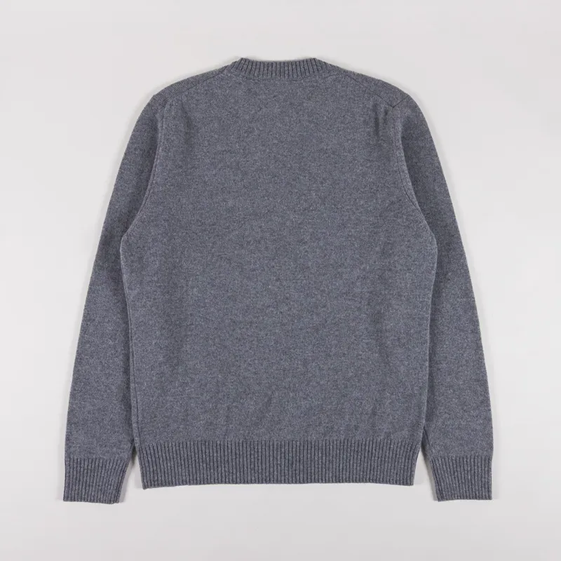 Norse Projects Standard Merino Lambswool Sweater Grey Melange-1