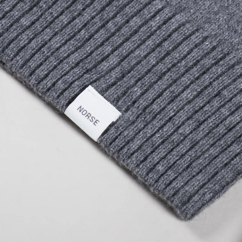Norse Projects Standard Merino Lambswool Sweater Grey Melange-6