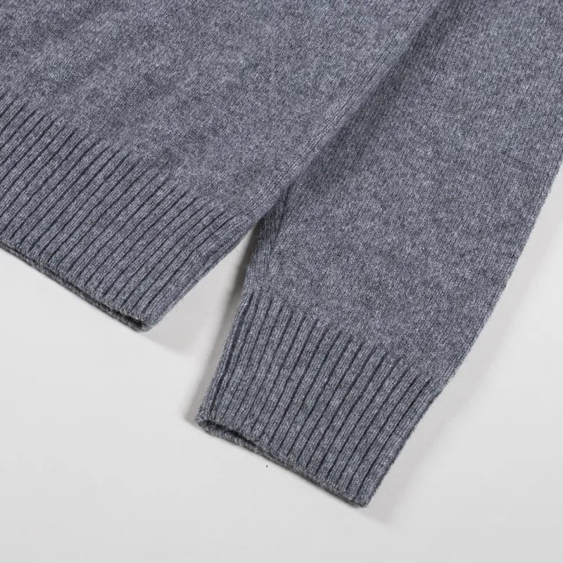 Norse Projects Standard Merino Lambswool Sweater Grey Melange-5