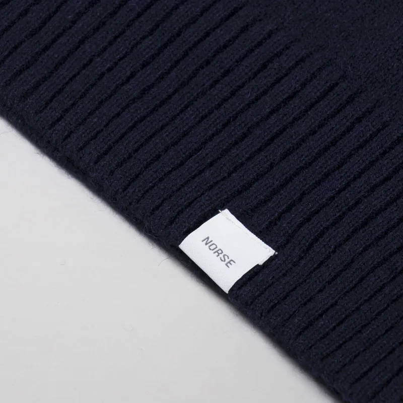 Norse Projects Standard Merino Lambswool Sweater Dark Navy-4