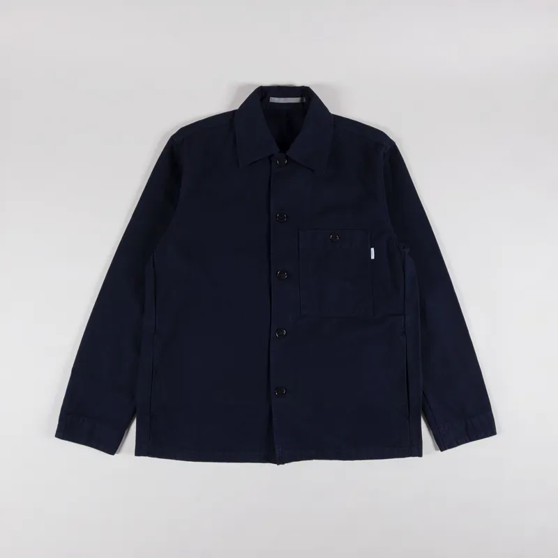 Norse Projects Standard Twill Overshirt Dark Navy