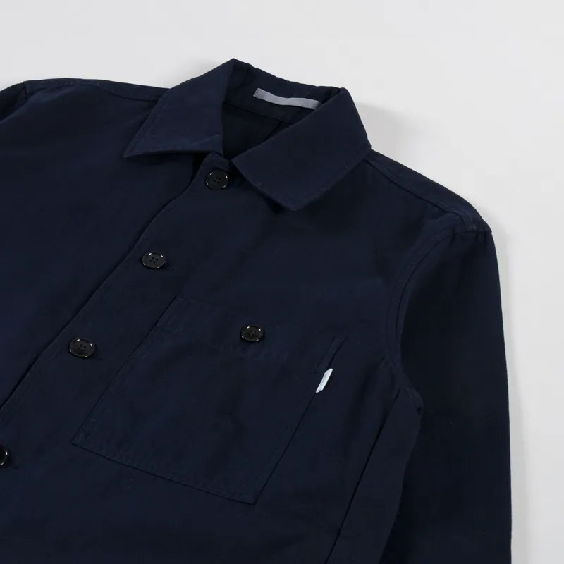Norse Projects Standard Twill Overshirt Dark Navy-2