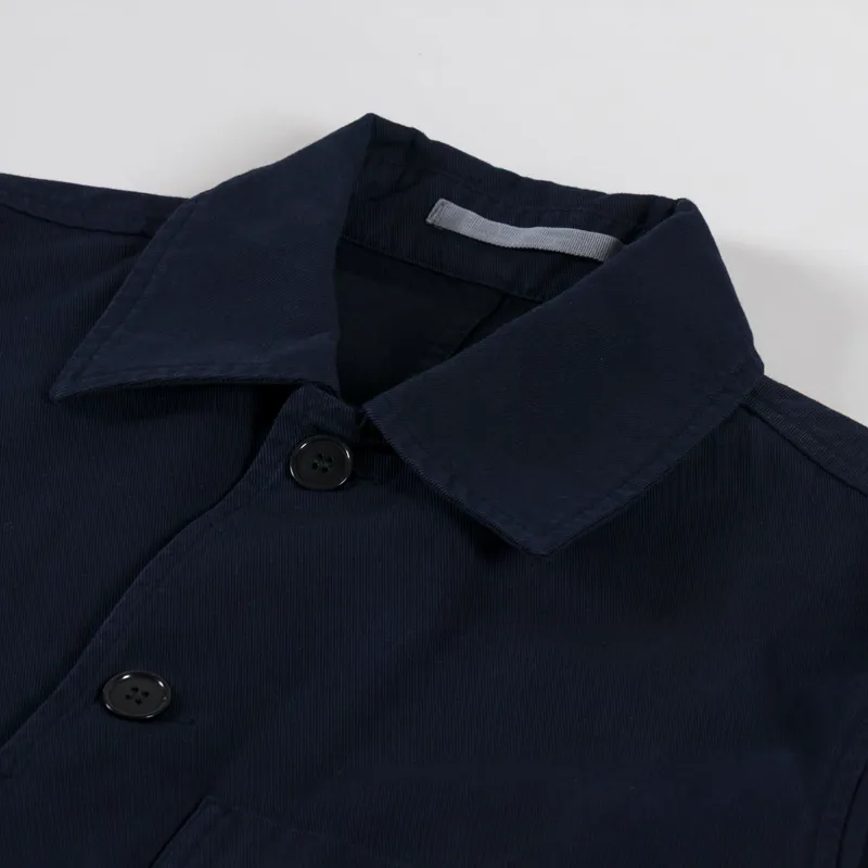 Norse Projects Standard Twill Overshirt Dark Navy-4