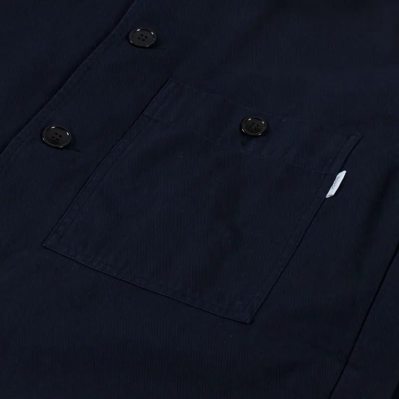 Norse Projects Standard Twill Overshirt Dark Navy-5