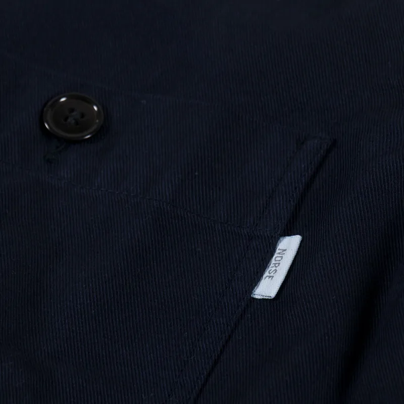 Norse Projects Standard Twill Overshirt Dark Navy-7