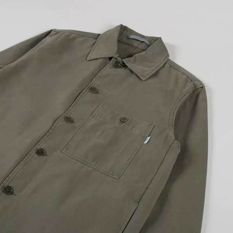 Norse Projects Standard Twill Overshirt Sediment Green-3