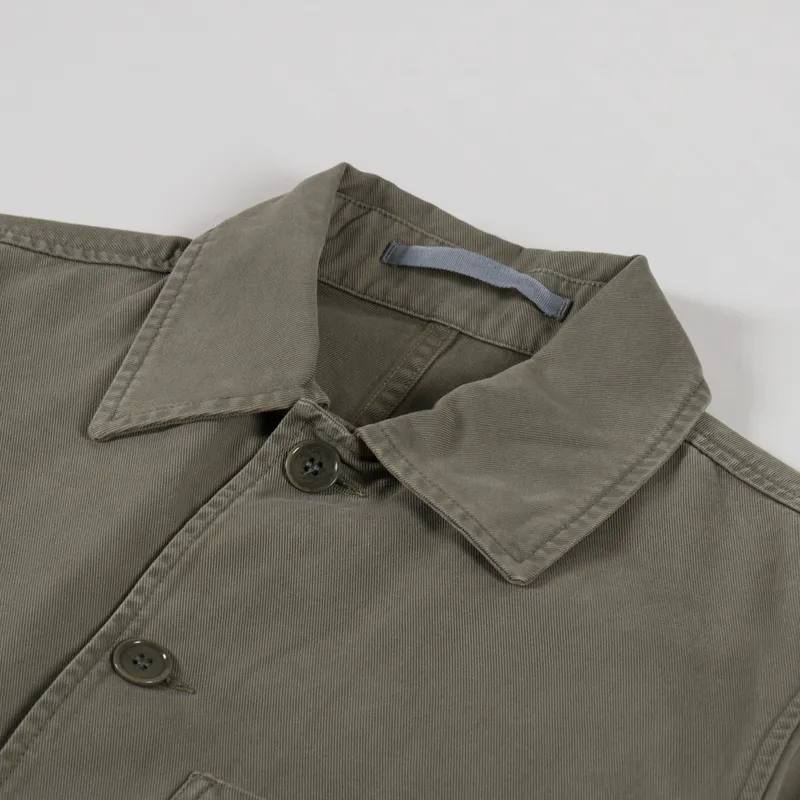 Norse Projects Standard Twill Overshirt Sediment Green-4