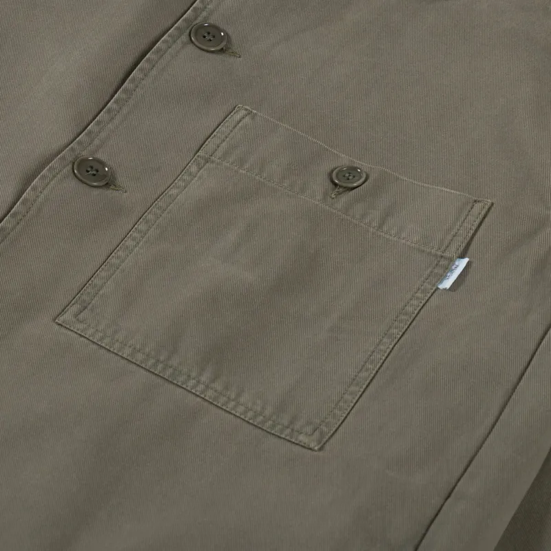 Norse Projects Standard Twill Overshirt Sediment Green-5