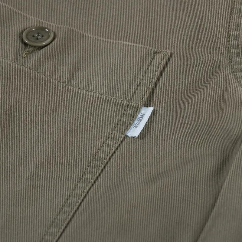 Norse Projects Standard Twill Overshirt Sediment Green-6