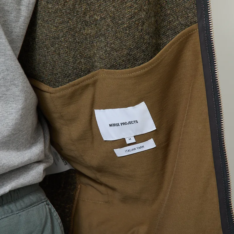 Norse Projects Bjerget Sherpa Wool Fleece Jacket Butternut-9