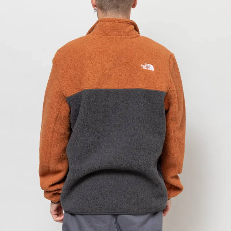The North Face Yumiori 1/4 Zip Fleece Jacket Asphalt Grey Burnt Umber Summit Gold-3