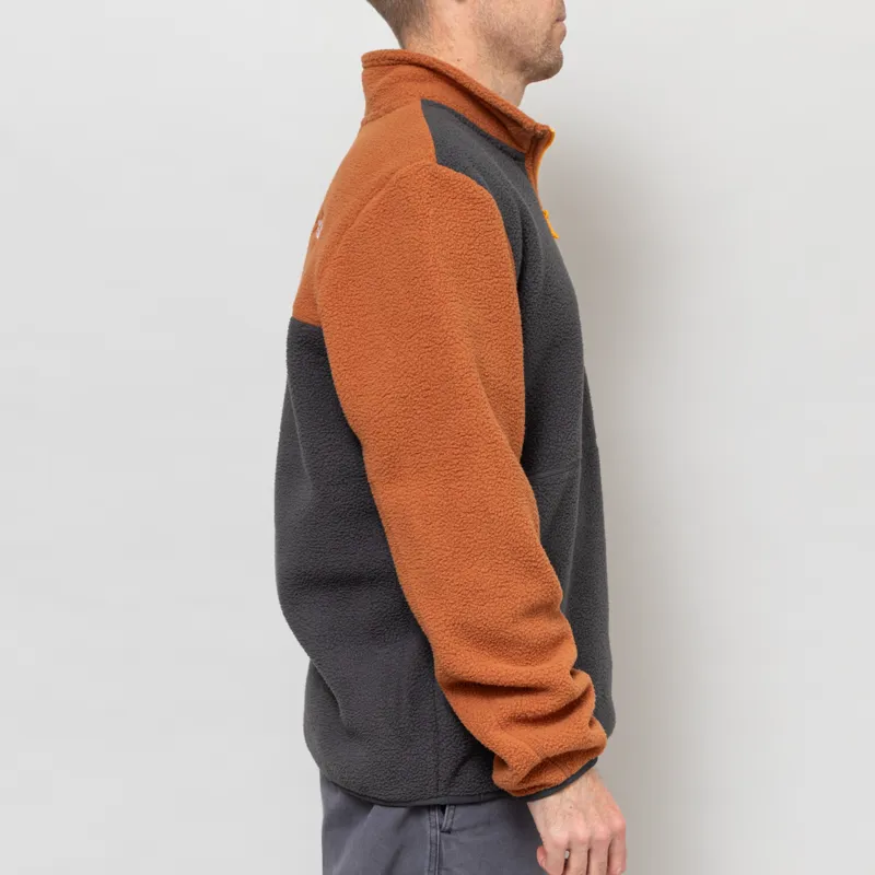 The North Face Yumiori 1/4 Zip Fleece Jacket Asphalt Grey Burnt Umber Summit Gold-4