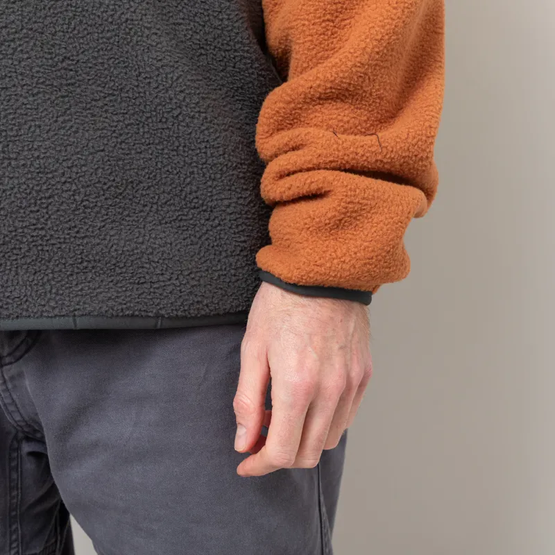 The North Face Yumiori 1/4 Zip Fleece Jacket Asphalt Grey Burnt Umber Summit Gold-8