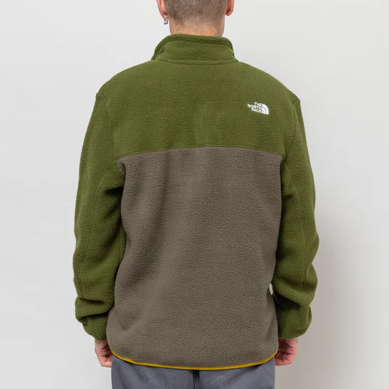 The North Face Yumiori 1/4 Zip Fleece Jacket New Taupe Green Woodland Green Deep Dijon-3