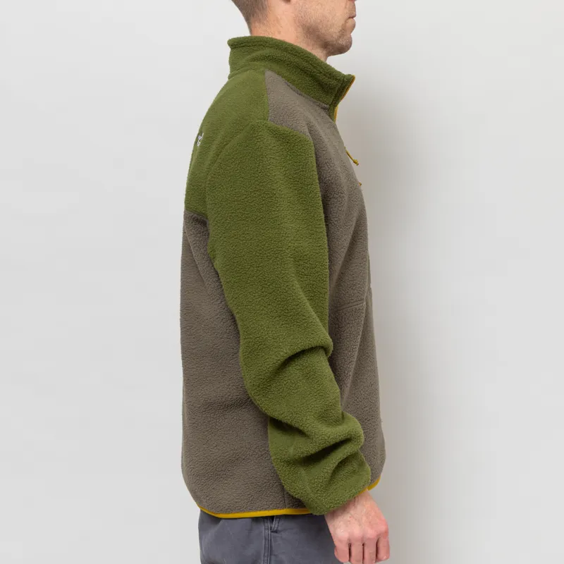 The North Face Yumiori 1/4 Zip Fleece Jacket New Taupe Green Woodland Green Deep Dijon-4